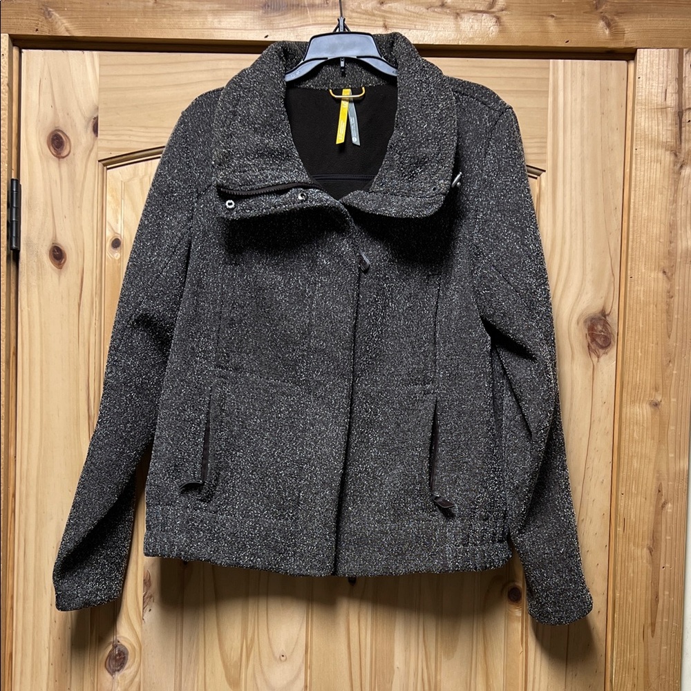 Lole Marled Brown Water Repellent Women’s Coat Jacket XL 14 Fleece Lined
